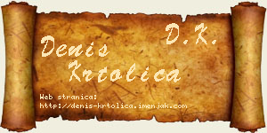 Denis Krtolica vizit kartica